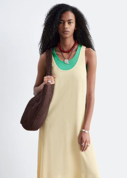 Scoop-Neck Midi Dress