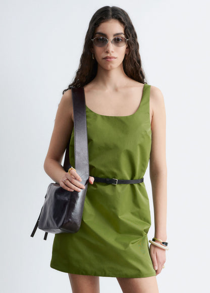 Sculpted Drawstring Mini Dress