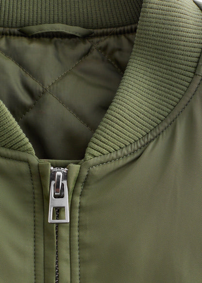 Cropped Bomber Jacket