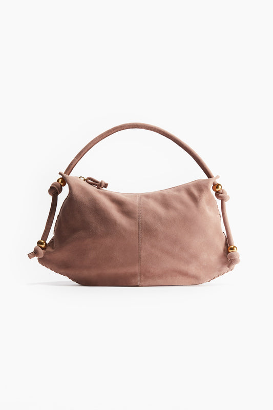 Suede shoulder bag