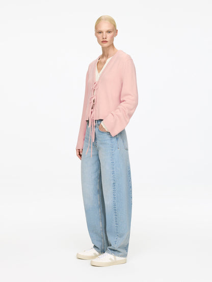 Wool Tie-Front Cardigan