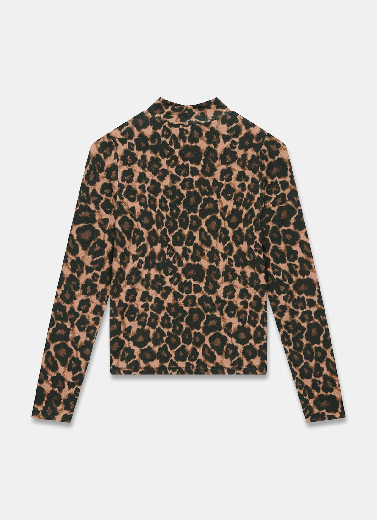 Leopard Print High Neck Top