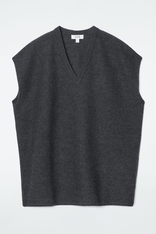 Oversized Boiled-Wool Vest