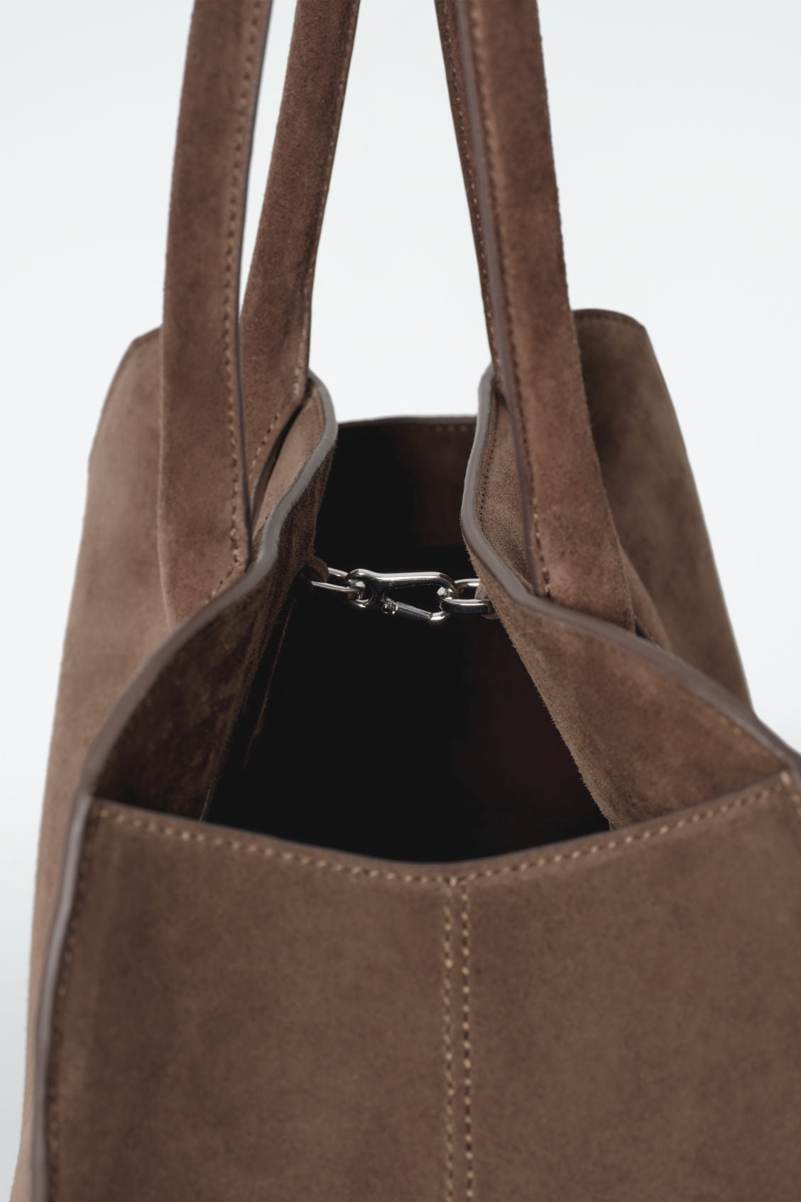 Small Studio suede bowling bag