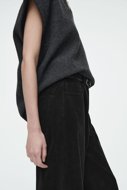 Corduroy wide-leg trousers