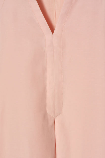A-line linen-blend maxi dress