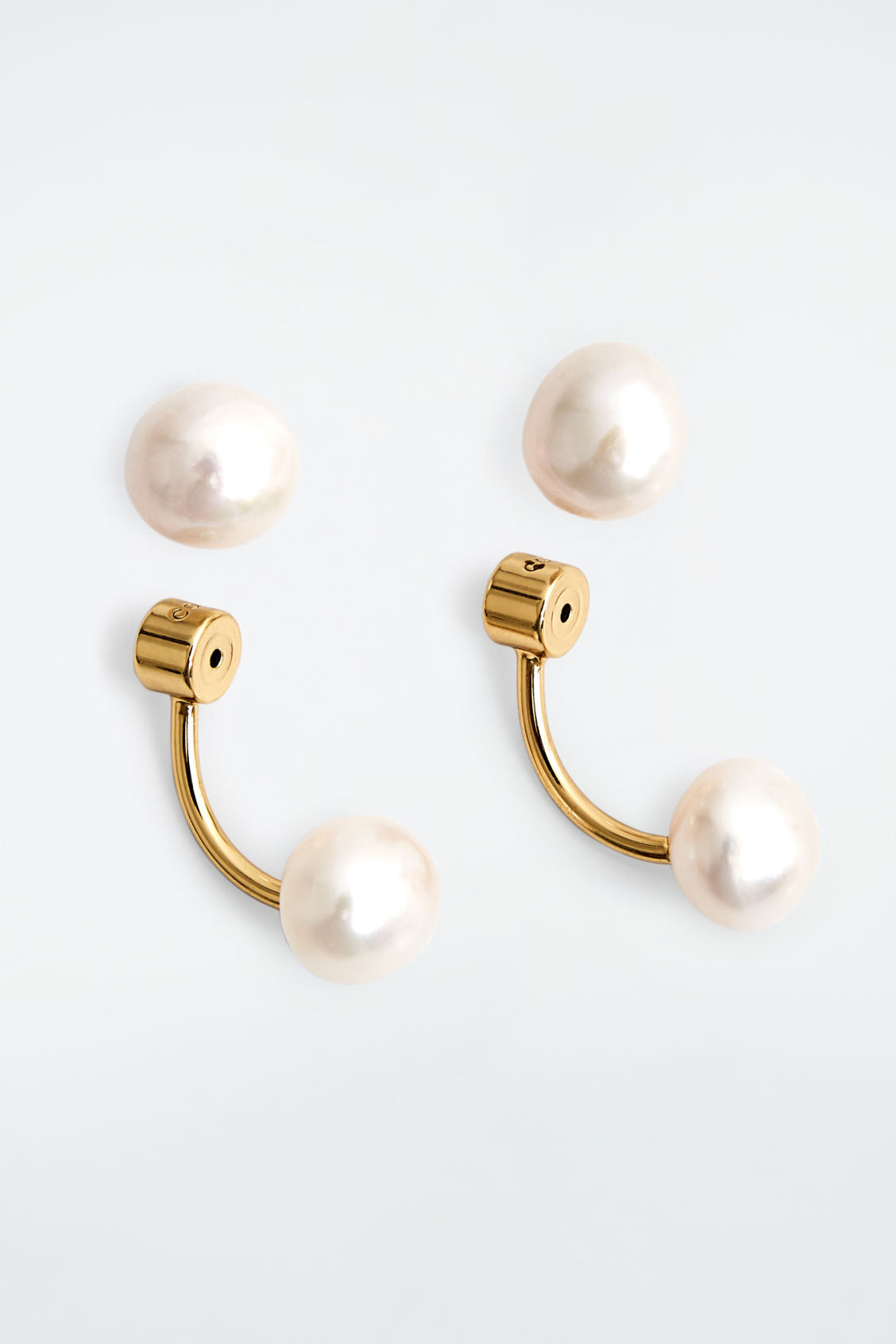 Freshwater Pearl Droplet Stud Earrings