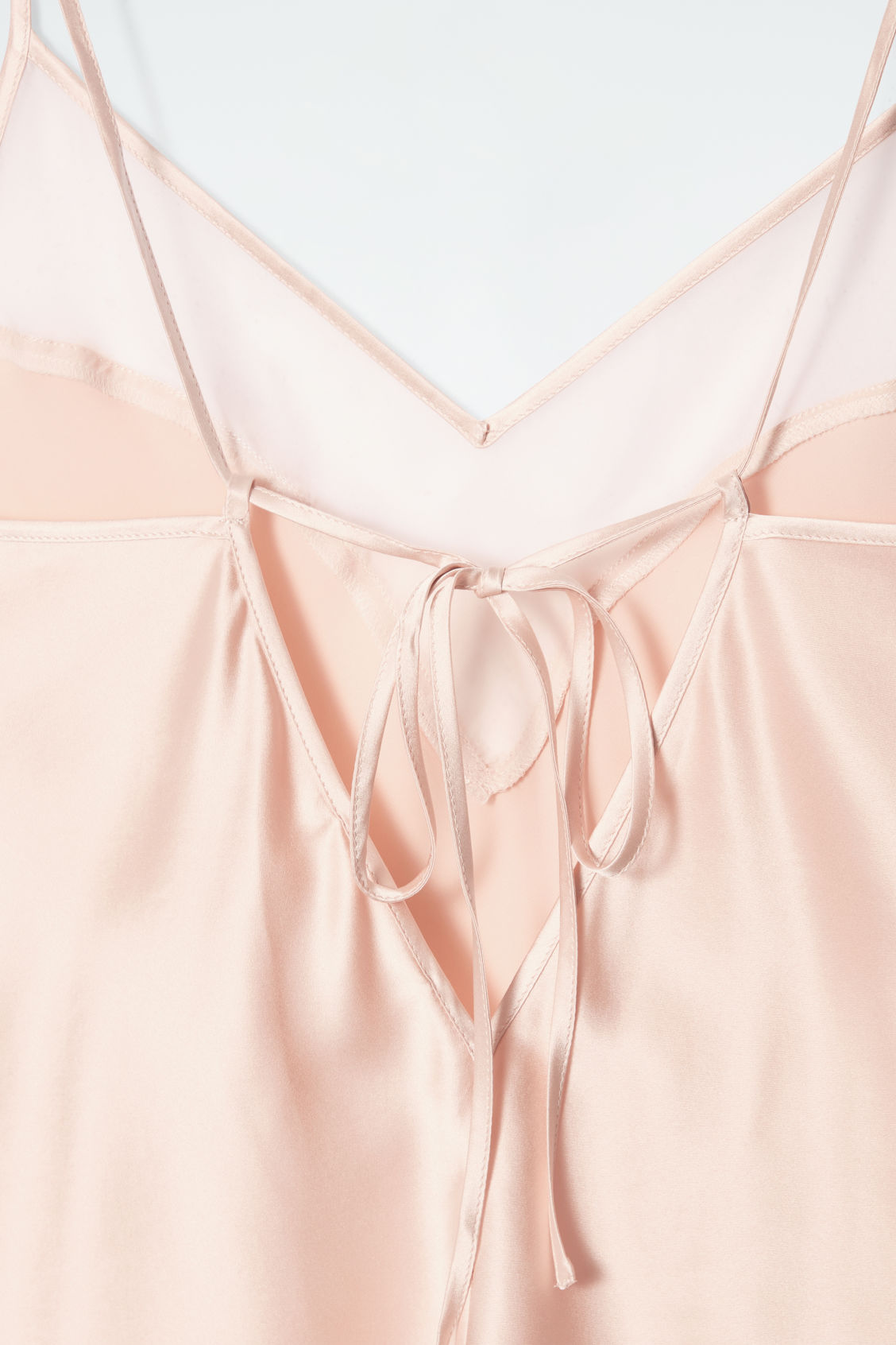 Sheer-Panel Silk Cami Top
