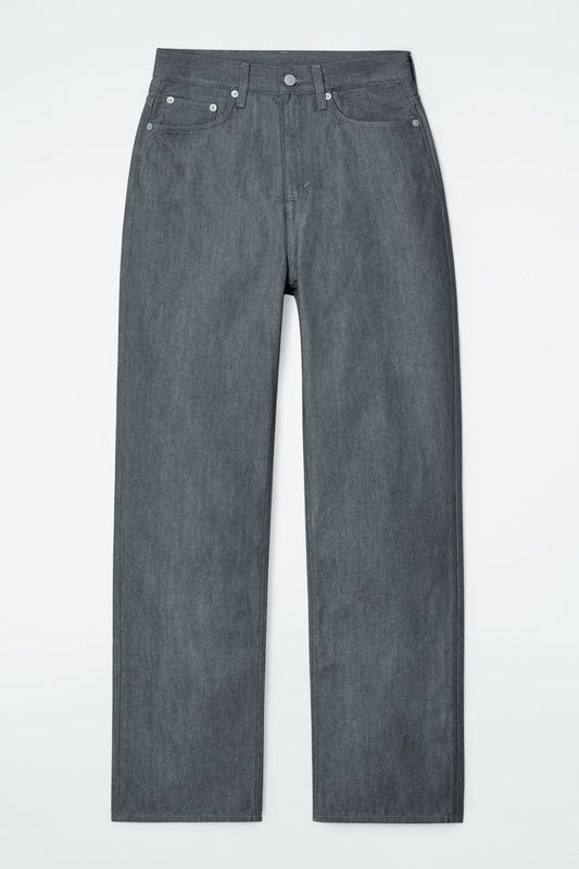 Column straight-leg jeans