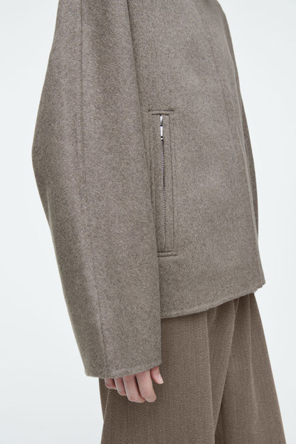 Oversized double-faced wool jacket