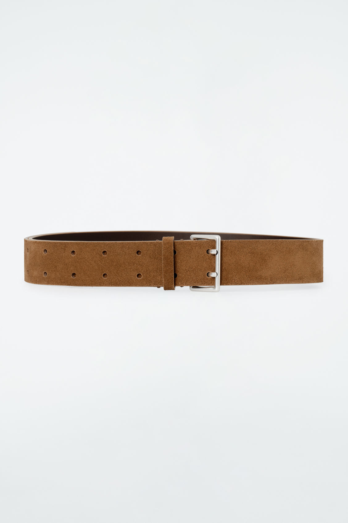 Double-prong suede belt