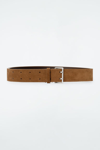 Double-prong suede belt