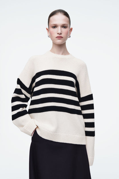 Striped merino wool jumper