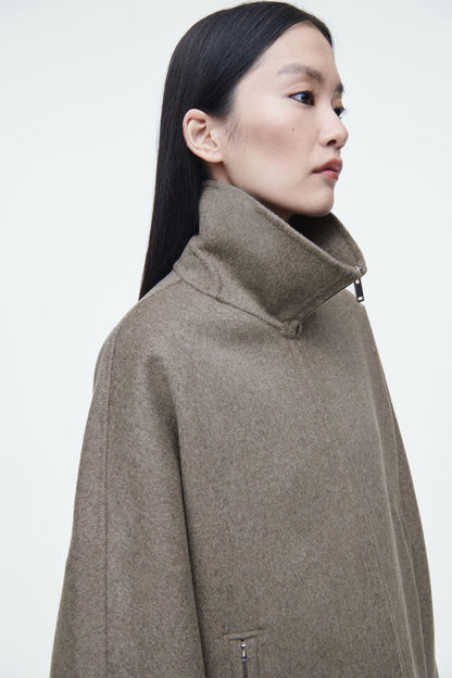 Oversized double-faced wool jacket