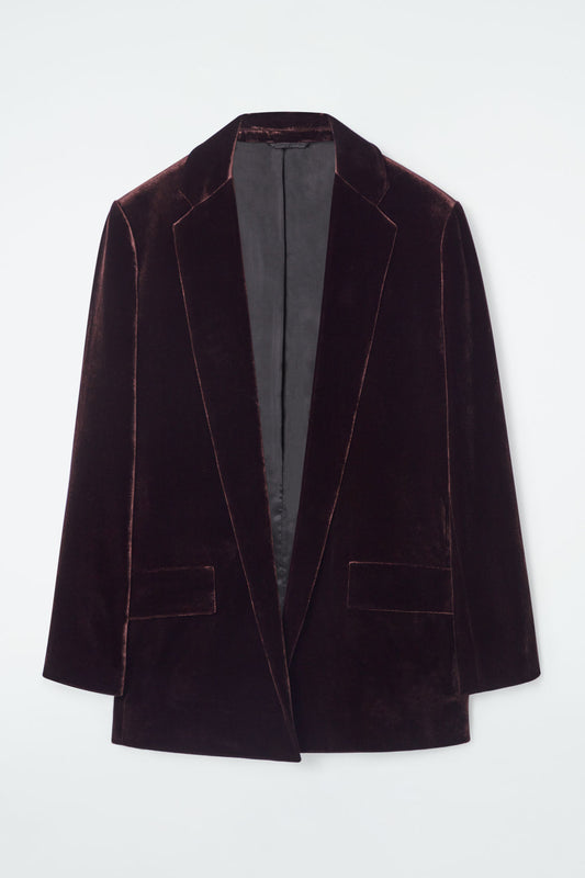 Silk-Blend Velvet Blazer