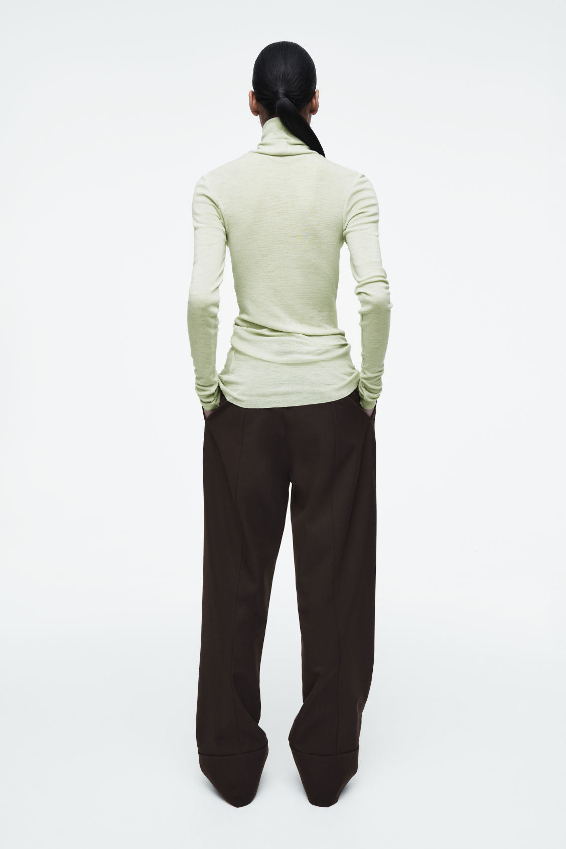 Merino wool turtleneck top