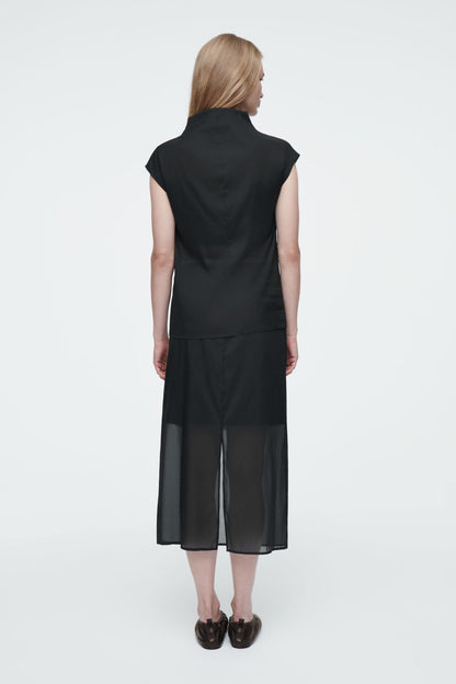 The sheer sleeveless top