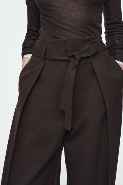 Turn-Up Wool-Blend Trousers