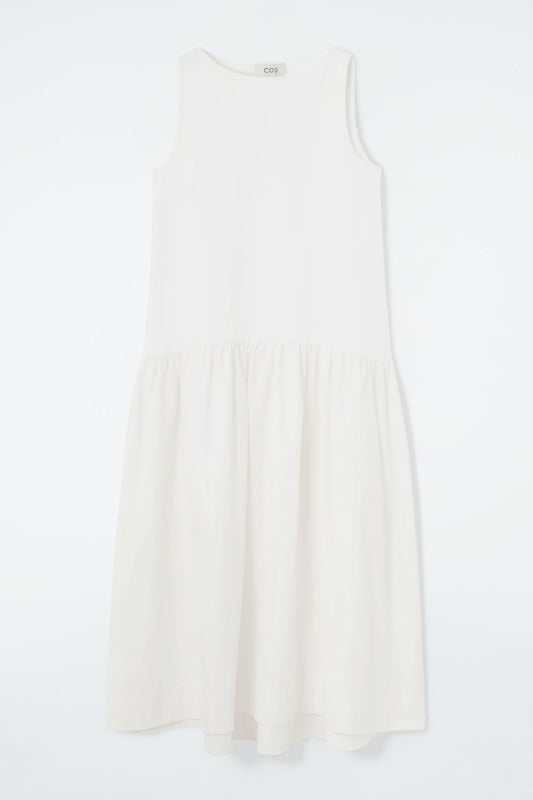 Voluminous Sleeveless Midi Dress