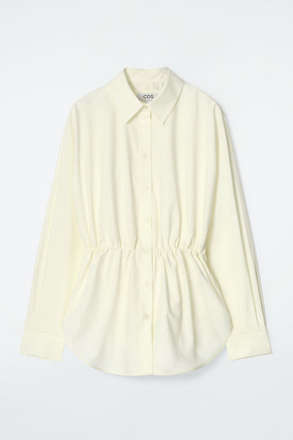 Drawstring-waist shirt