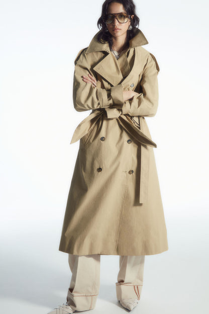 Hooded trench coat