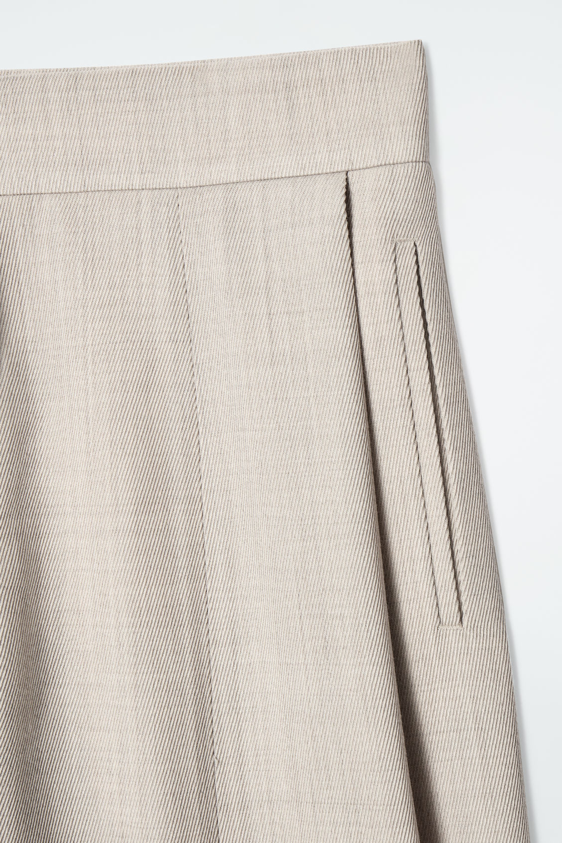 Relaxed wool-blend wide-leg trousers