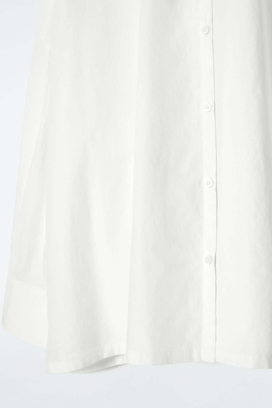 Oversized pleat-back cotton shirt