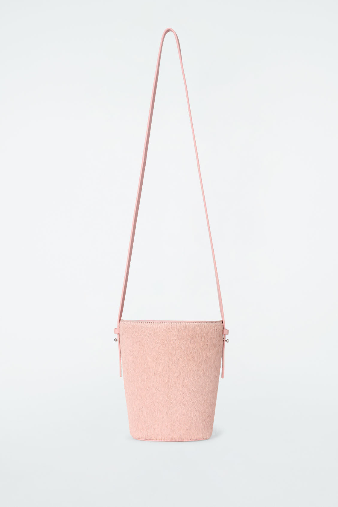 Mini pony hair bucket bag