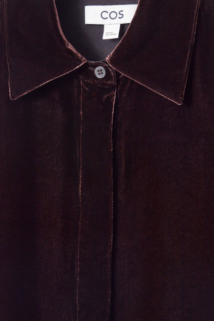 Silk-blend velvet shirt