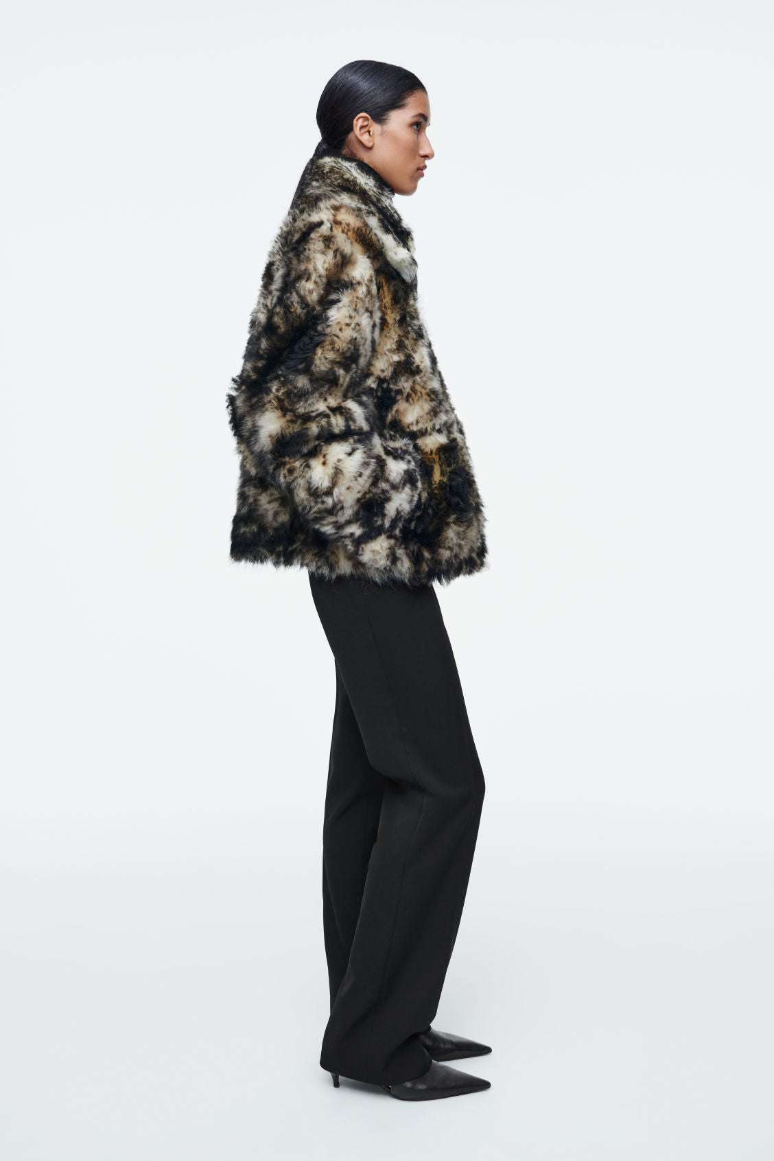 Leopard-Effect Shearling Jacket