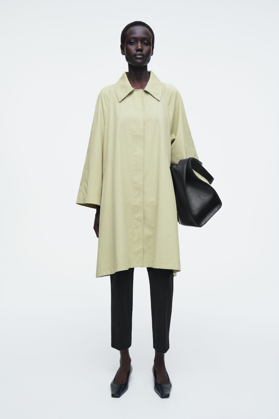 Oversized voluminous car coat