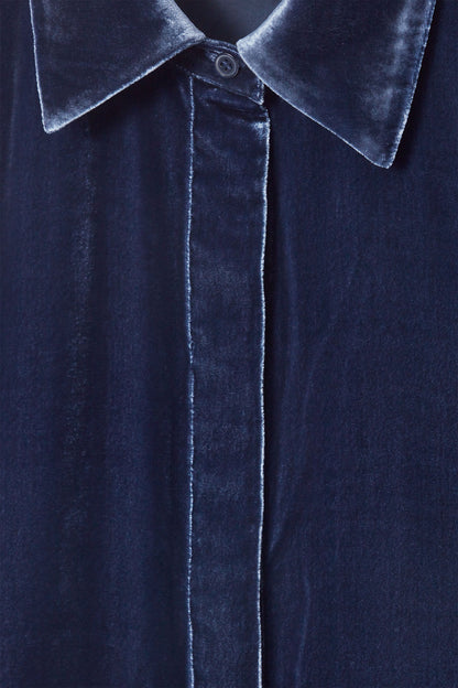 Silk-blend velvet shirt