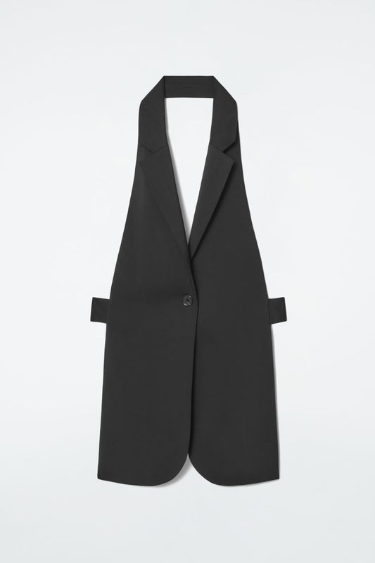 Longline Backless Wool Waistcoat