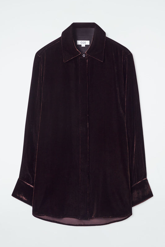 Silk-Blend Velvet Shirt