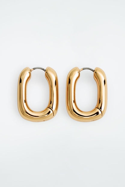 Chunky squared hoop earrings