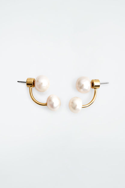 Freshwater Pearl Droplet Stud Earrings