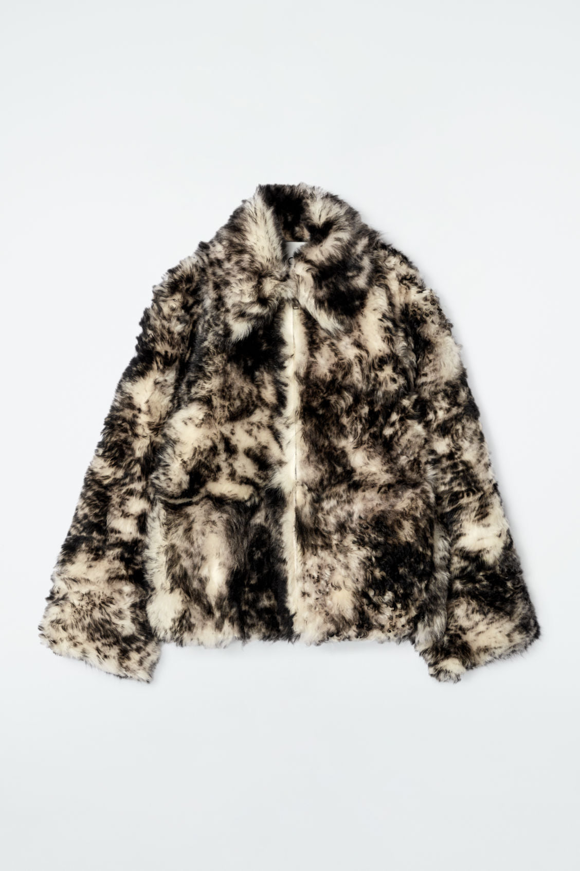 Leopard-Effect Shearling Jacket