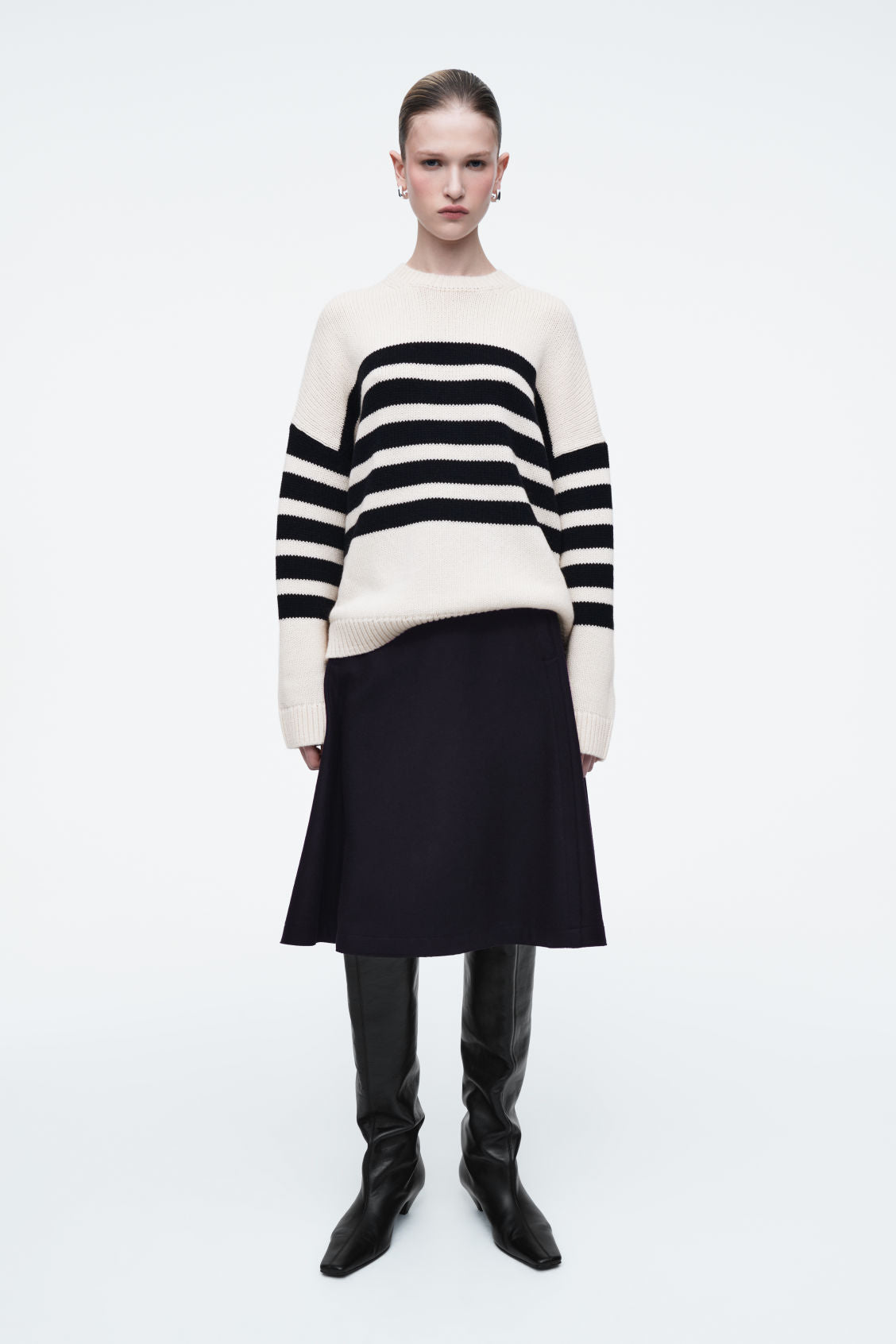 Striped merino wool jumper