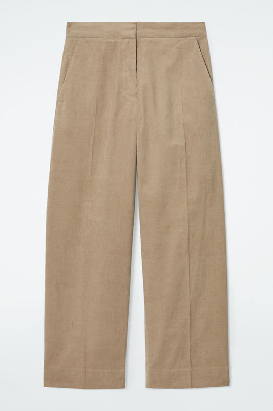 Cropped corduroy trousers