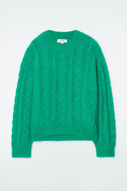 Cable-Knit Mohair Jumper