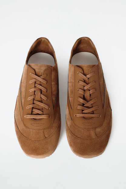 Minimal suede trainers