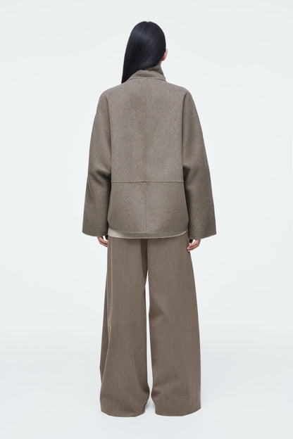 Oversized double-faced wool jacket