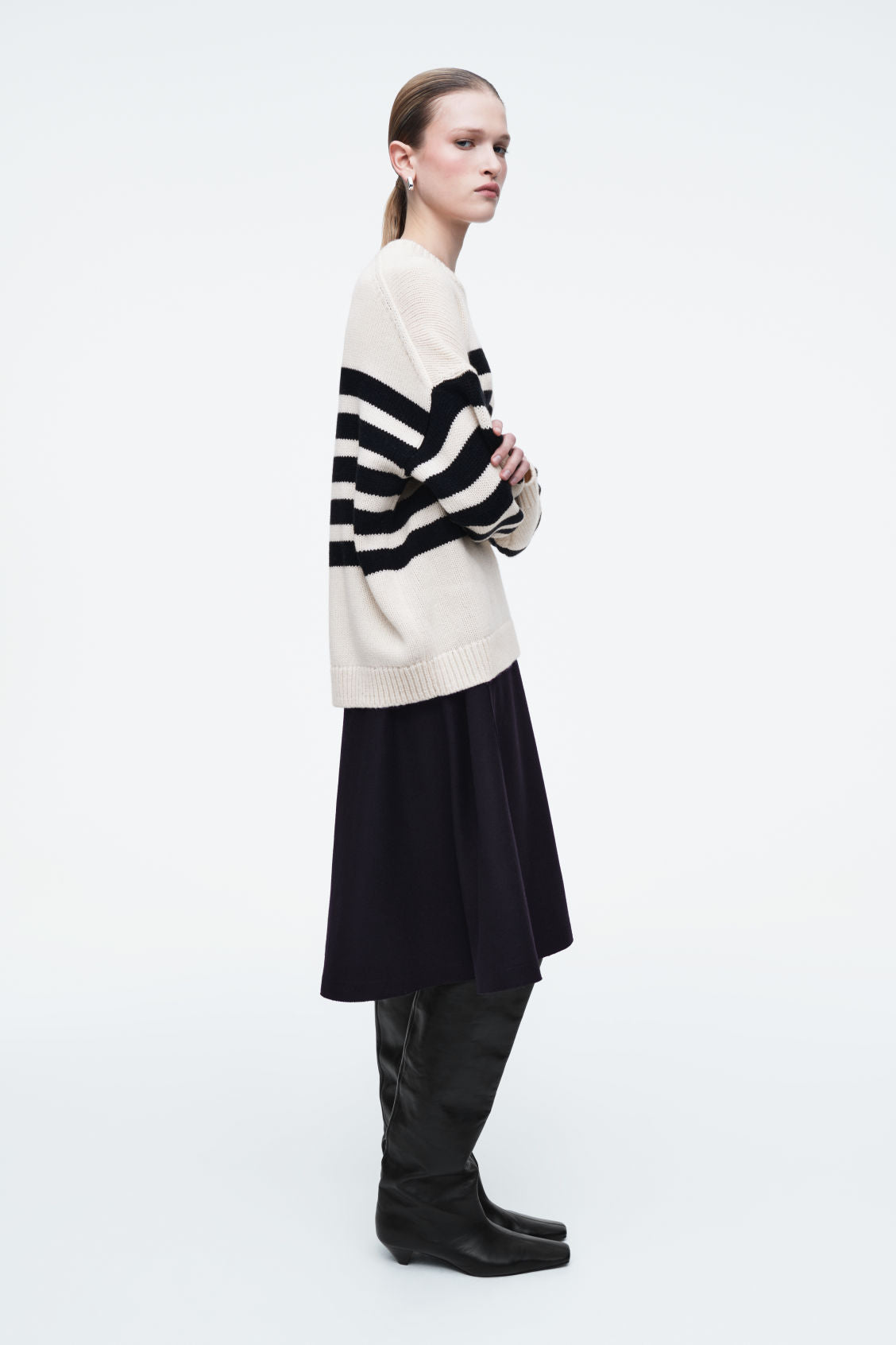 Striped merino wool jumper