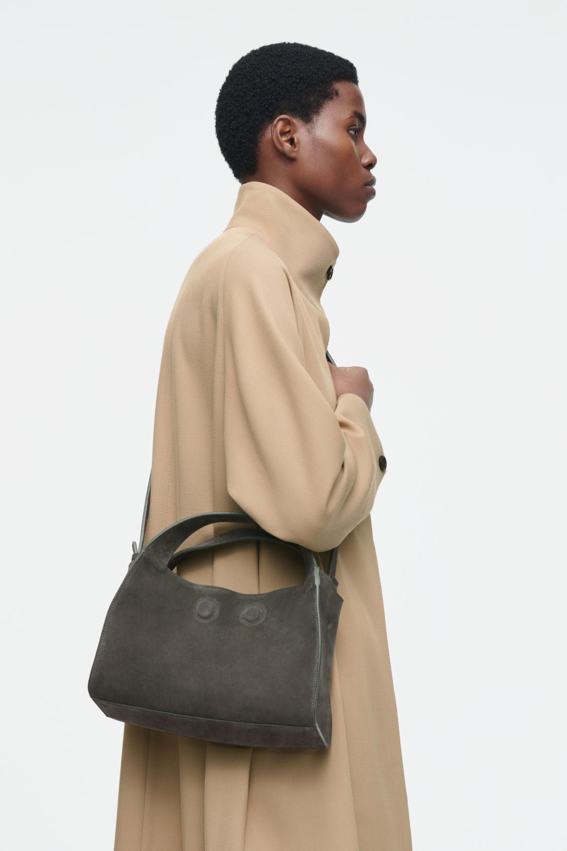 Suede Alcove mini tote