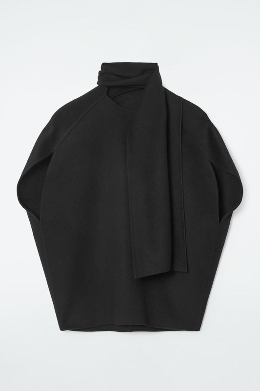The double-faced scarf blouse