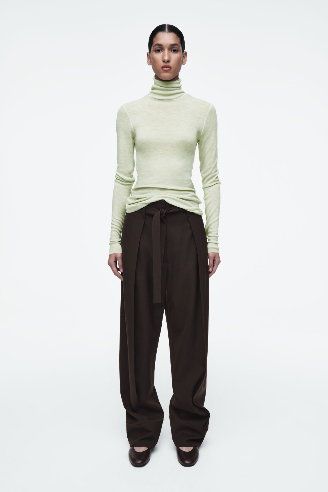 Merino wool turtleneck top