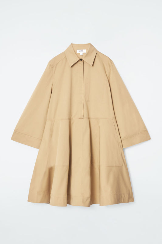 Cotton Utility Shirt Dress