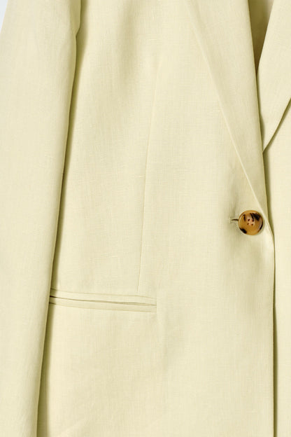 Longline linen blazer