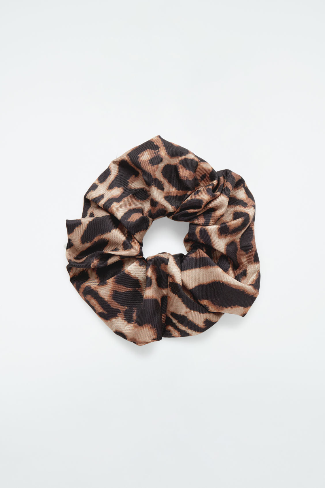 Leopard-Print Silk Scrunchie