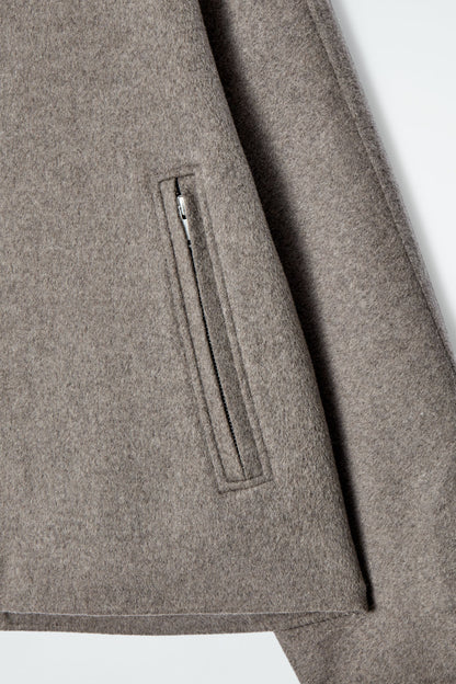 Oversized double-faced wool jacket